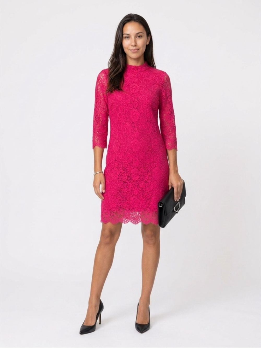 Rebecca Minkoff Hot Pink Lace Sheath Dress